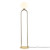 DFTP Shapes Brass With White Opal Glass Floor Lamp