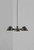 DFTP Stay 3 Light Black Pendant Light