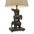 Dar Lighting Alina Elephant Antique Bronze with Shade Table Lamp