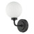 Dar Lighting Alrik Matt Black with Opal Glass IP44 Wall Light