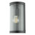 Dar Lighting Anund Matt Black with Ribbed Glass IP44 Wall Light