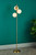 Dar Lighting Bombazine 3 Light Natural Brass with Opal Glass Floor Lamp
