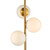 Dar Lighting Bombazine 3 Light Natural Brass with Opal Glass Floor Lamp