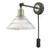 Dar Lighting Boyd Antique Brass and Matt Black With Ribbed Glass Wall Light