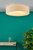 Dar Lighting Cierro 6 Light Taupe with Opal Diffuser 80cm Flush Ceiling Light