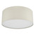 Dar Lighting Cierro 3 Light Taupe with Opal Diffuser 40cm Flush Ceiling Light