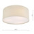 Dar Lighting Cierro 3 Light Taupe with Opal Diffuser 40cm Flush Ceiling Light