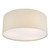 Dar Lighting Cierro 3 Light Taupe with Opal Diffuser 40cm Flush Ceiling Light