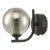 Dar Lighting Cradle Matt Black and Smoked Glass Wall Light