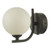 Dar Lighting Cradle Matt Black and Opal Glass Wall Light