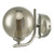 Dar Lighting Cradle Polished Chrome and Smoked Glass Wall Light