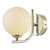 Dar Lighting Cradle Polished Chrome and Opal Glass Wall Light