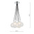 Dar Lighting Elpis 7 Light Polished Chrome and Opal Glass Cluster Pendant