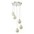 Dar Lighting Federico 5 Light Polished Chrome and Opal Glass Cluster Pendant