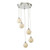 Dar Lighting Federico 5 Light Polished Chrome and Opal Glass Cluster Pendant