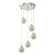 Dar Lighting Federico 5 Light Polished Chrome and Opal Glass Cluster Pendant