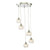 Dar Lighting Federico 5 Light Polished Chrome and Clear Wired Glass Cluster Pendant