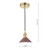 Dar Lighting Hadano Natural Brass with Umber Shade Pendant Light