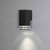 Antares Down Black with Acrylic Outdoor IP44 Wall Light