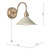 Dar Lighting Hadano Natural Brass with Cashmere Shade Wall Light