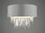 Dar Lighting Halle 4 Light Grey Shaded and Crystal Flush Ceiling Light