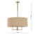 Dar Lighting Jamelia 3 Light Antique Brass and Taupe Shaded Pendant Light