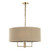 Dar Lighting Jamelia 3 Light Antique Brass and Taupe Shaded Pendant Light