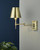 Dar Lighting Kensington Antique Brass Swing Arm Wall Light