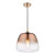 Dar Lighting Klaxon Ombre Copper Glass Pendant Light