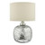 Dar Lighting Lava Polished Nickel and Volcanic Glass Dual Light Table Lamp With Shade