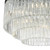 Dar Lighting Logan 5 Light Polished Chrome and Glass Flush Ceiling Light