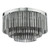 Dar Lighting Logan 5 Light Polished Chrome and Smoked Glass Flush Ceiling Light