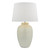 Dar Lighting Luelle Gloss Glazed Cream Table Lamp With Shade