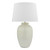 Dar Lighting Luelle Gloss Glazed Cream Table Lamp With Shade