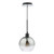 Dar Lighting Lycia Matt Black and Ombre Smoked Glass Pendant Light