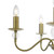Dar Lighting Lyzette 5 Light Aged Brass with Ribbed Glass Pendant Light