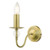 Dar Lighting Lyzette Aged Brass and Ribbed Glass Wall Light
