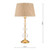 Dar Lighting Lyzette Aged Brass and Ribbed Glass with Shade Table Lamp