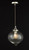 Dar Lighting Mya Polished Nickel and Ribbed Glass Pendant Light