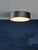 Dar Lighting Nysa 2 Light Dark Grey Velvet 40cm Flush Ceiling Light