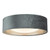 Dar Lighting Nysa 2 Light Dark Grey Velvet 40cm Flush Ceiling Light