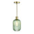 Dar Lighting Sawyer Green Ribbed Glass Easy Fit Pendant