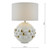 Dar Lighting Sphere Gloss Glazed White and Polished Gold with Shade Table Lamp