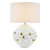 Dar Lighting Sphere Gloss Glazed White and Polished Gold with Shade Table Lamp