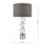 Dar Lighting Tuke Polished Chrome and Crystal with Shade Touch Table Lamp