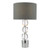 Dar Lighting Tuke Polished Chrome and Crystal with Shade Touch Table Lamp