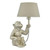 Dar Lighting Zira Silver Monkey with Shade Table Lamp