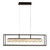 Searchlight Elevator Matt Black with Crystal Dimmable Led Pendant Light 