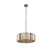 Searchlight Chapeau 5 Light Chrome With Amber Smoked And Clear Glass Crystal Pendant Light 