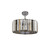 Searchlight Chapeau 3 Light Chrome With Amber Smoke And Clear Glass Crystal Pendant Light 